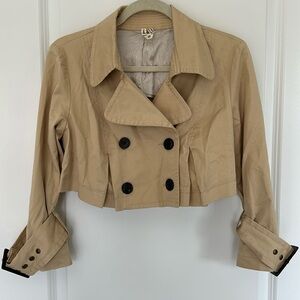 Free People Cropped Trench Coat